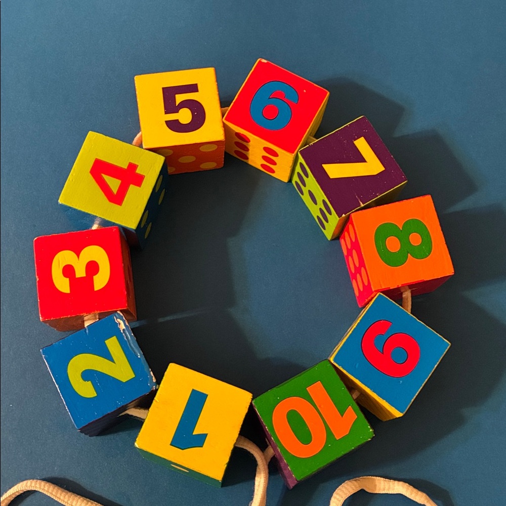 PRIMARY WOODEN LACING BLOCKS (1 to 10)